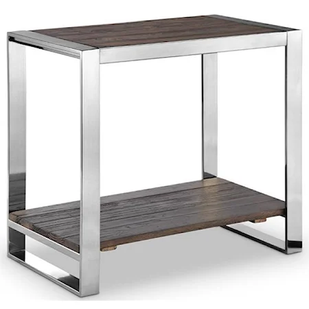 Chairside End Table with Shelf